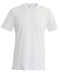 Kariban Men's Short-sleeved V-neck T-shirt - White