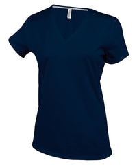 Kariban Ladies' Short-sleeved V-neck T-shirt - Navy