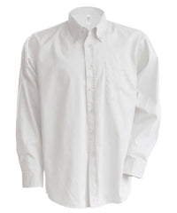 Kariban Men's Long-sleeved Oxford Shirt - White