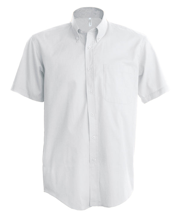 Kariban Men's Short-sleeved Oxford Shirt - White