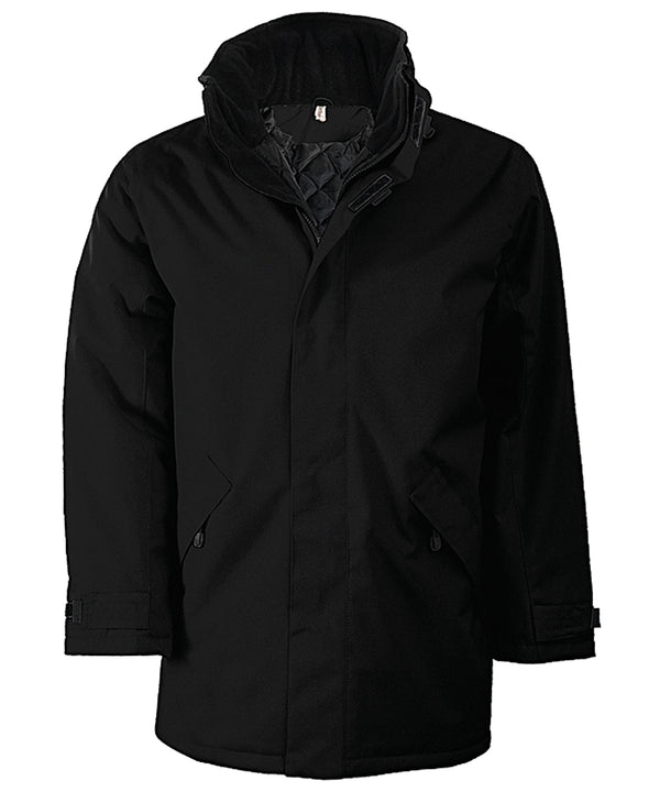 Kariban Quilted Parka - Black/Black*†