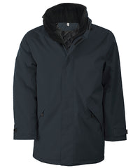 Kariban Quilted Parka - Dark Grey/Black*