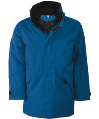 Kariban Quilted Parka - Light Royal/Black*