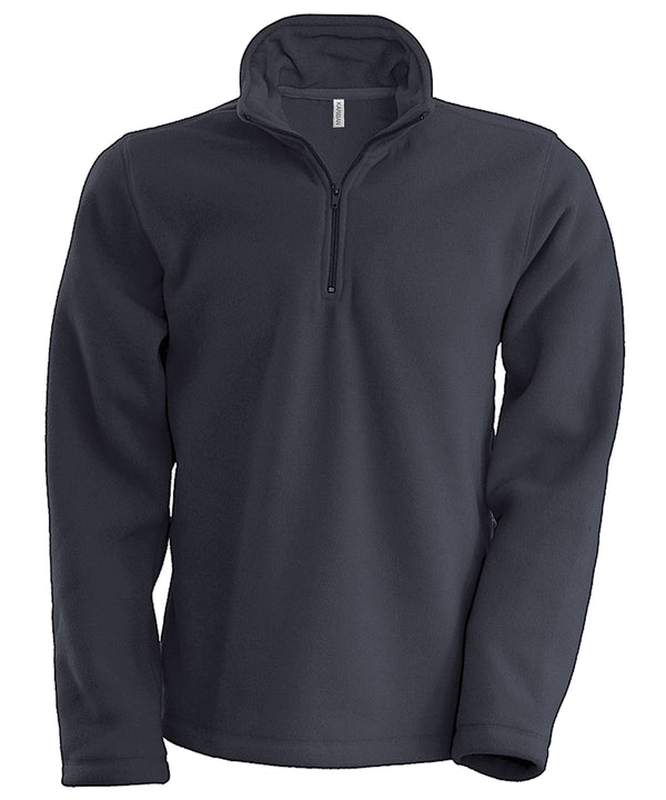 Kariban Enzo Zip Neck Microfleece Jacket - Convoy Grey