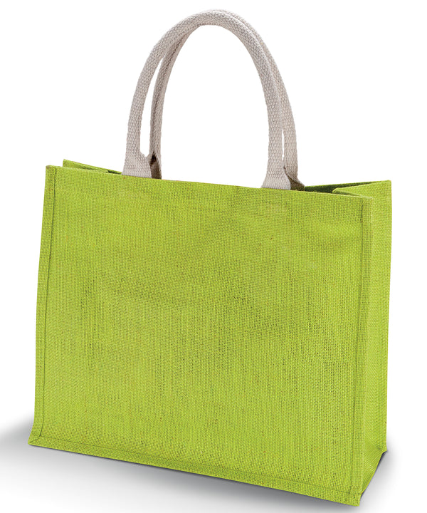 Kimood Jute Beach Bag. - Lime