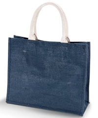 Kimood Jute Beach Bag. - Midnight Blue