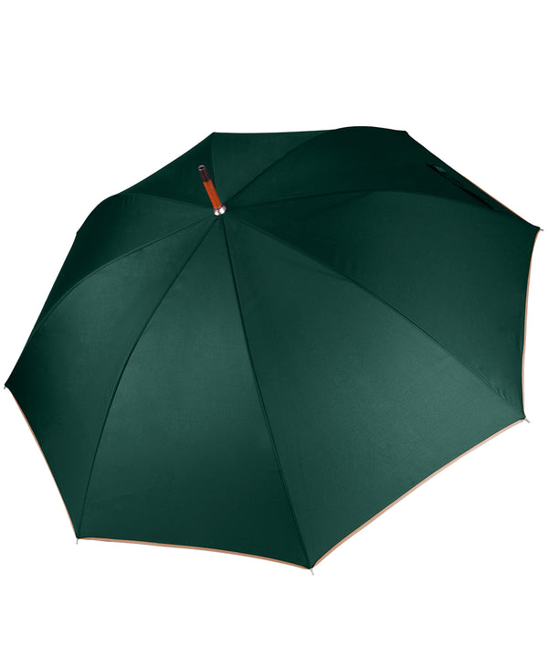 Kimood Auto Open Wooden Umbrella - Bottle/Beige