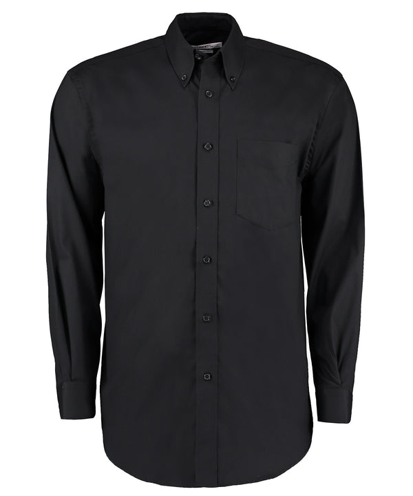 Kustom Kit Corporate Oxford Shirt Long-sleeved (classic Fit) - Black