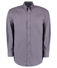 Kustom Kit Corporate Oxford Shirt Long-sleeved (classic Fit) - Charcoal