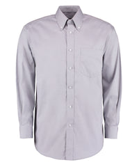Kustom Kit Corporate Oxford Shirt Long-sleeved (classic Fit) - Silver Grey