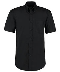 Kustom Kit Corporate Oxford Shirt Short-sleeved (classic Fit) - Black