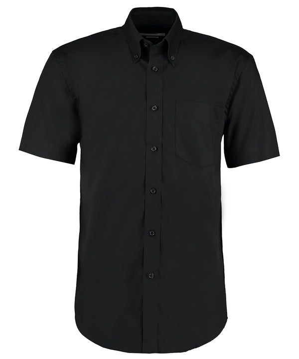 Kustom Kit Corporate Oxford Shirt Short-sleeved (classic Fit) - Black