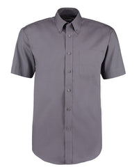 Kustom Kit Corporate Oxford Shirt Short-sleeved (classic Fit) - Charcoal