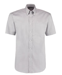 Kustom Kit Corporate Oxford Shirt Short-sleeved (classic Fit) - Silver Grey