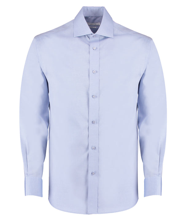 Kustom Kit Executive Premium Oxford Shirt Long-sleeved (classic Fit) - Light Blue