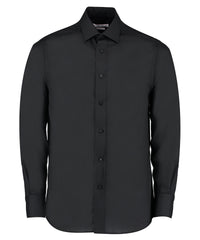 Kustom Kit Tailored Business Shirt Long-sleeved (tailored Fit) - Black