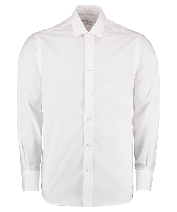 Kustom Kit Tailored Business Shirt Long-sleeved (tailored Fit) - White