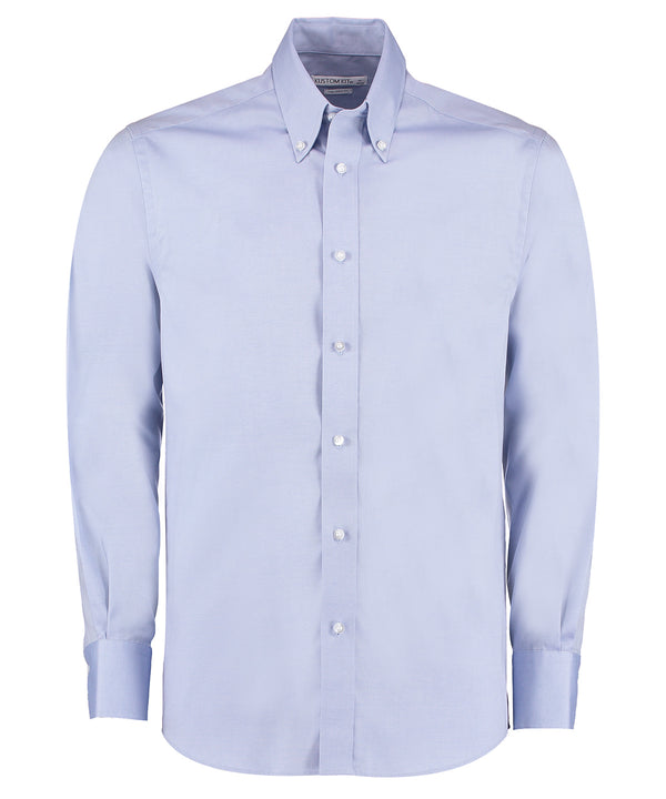 Kustom Kit Premium Oxford Shirt Long-sleeved (tailored Fit) - Light Blue*