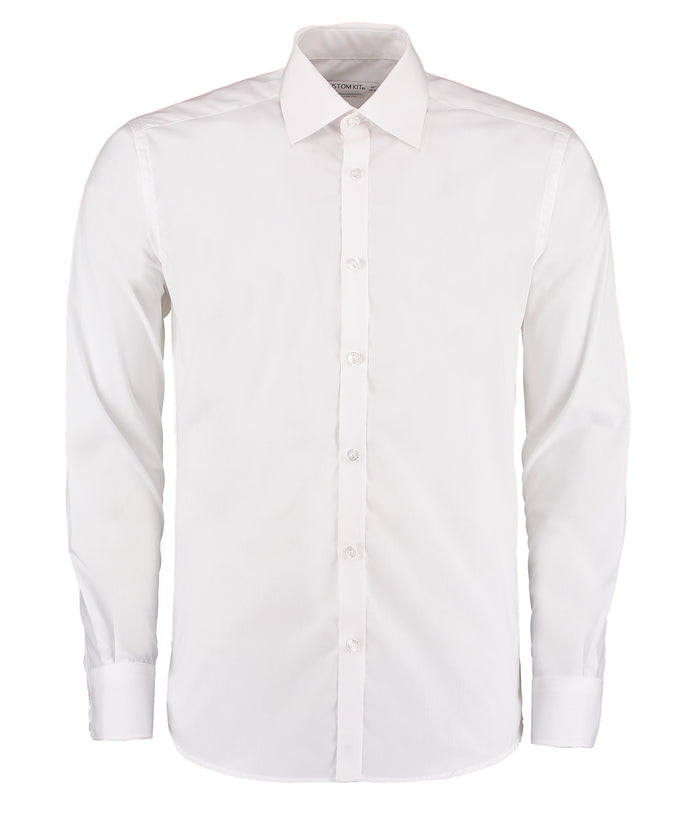 Kustom Kit Business Shirt Long-sleeved (slim Fit) - White