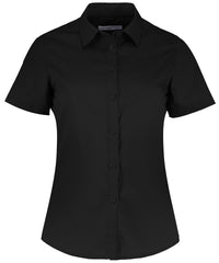 Kustom Kit Women's Poplin Shirt Short Sleeve - Black
