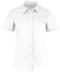 Kustom Kit Women's Poplin Shirt Short Sleeve - White