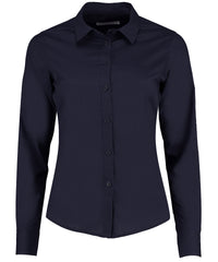 Kustom Kit Women's Poplin Shirt Long Sleeve - Dark Navy