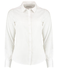 Kustom Kit Women's Poplin Shirt Long Sleeve - White