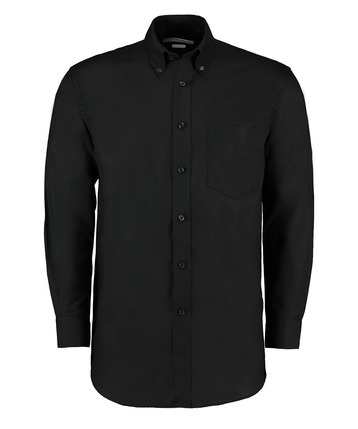 Kustom Kit Workplace Oxford Shirt Long-sleeved (classic Fit) - Black