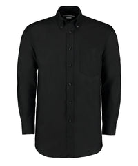 Kustom Kit Workplace Oxford Shirt Long-sleeved (classic Fit) - Black