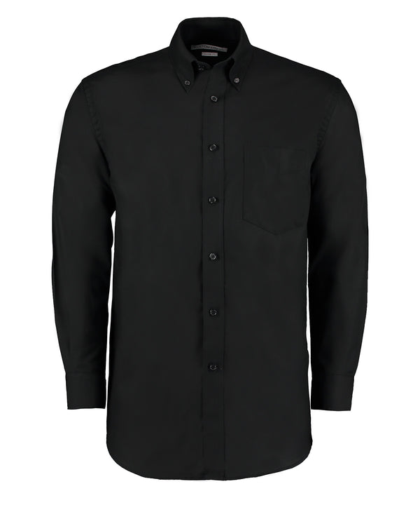 Kustom Kit Workplace Oxford Shirt Long-sleeved (classic Fit) - Black