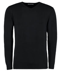 Kustom Kit Arundel V-neck Sweater Long Sleeve (classic Fit) - Black