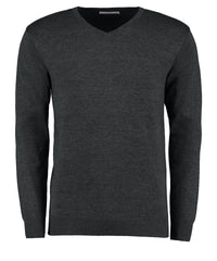 Kustom Kit Arundel V-neck Sweater Long Sleeve (classic Fit) - Graphite