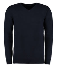 Kustom Kit Arundel V-neck Sweater Long Sleeve (classic Fit) - Navy