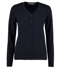 Kustom Kit Women's Arundel V-neck Cardigan Long Sleeve (classic Fit) - Navy
