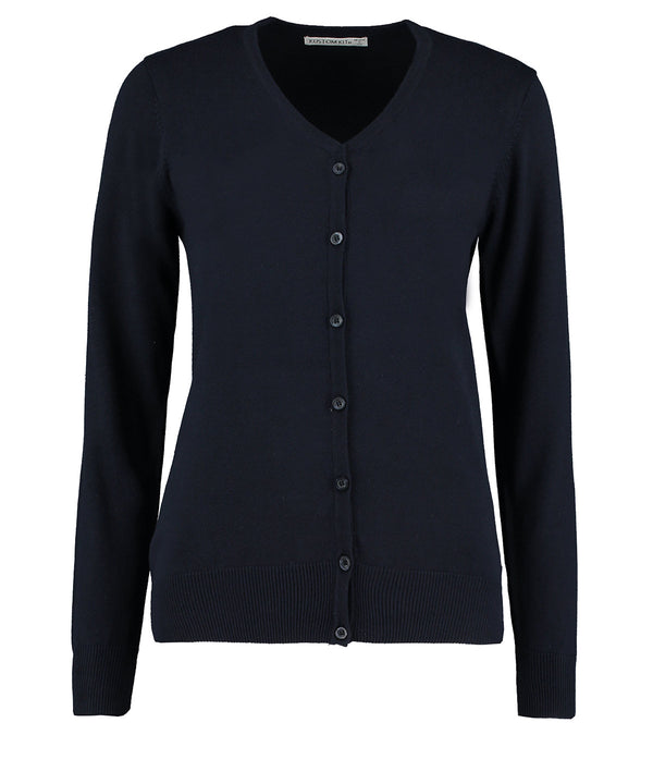 Kustom Kit Women's Arundel V-neck Cardigan Long Sleeve (classic Fit) - Navy