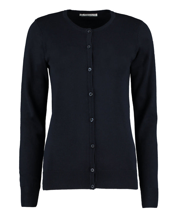 Kustom Kit Women's Arundel Crew Neck Cardigan Long Sleeve (classic Fit) - Navy