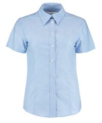 Kustom Kit Women's Workplace Oxford Blouse Short-sleeved (tailored Fit) - Light Blue*