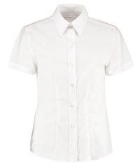 Kustom Kit Women's Workplace Oxford Blouse Short-sleeved (tailored Fit) - White*
