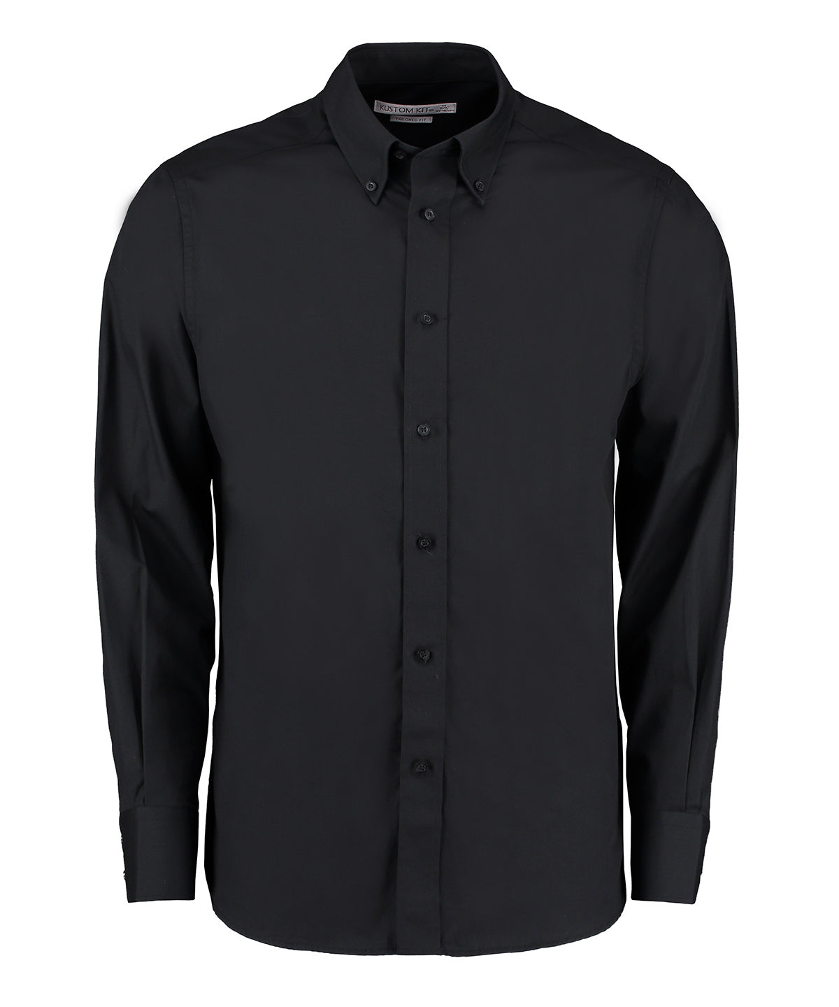 Kustom Kit City Business Shirt Long-sleeved (tailored Fit) - Black