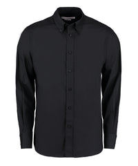 Kustom Kit City Business Shirt Long-sleeved (tailored Fit) - Black