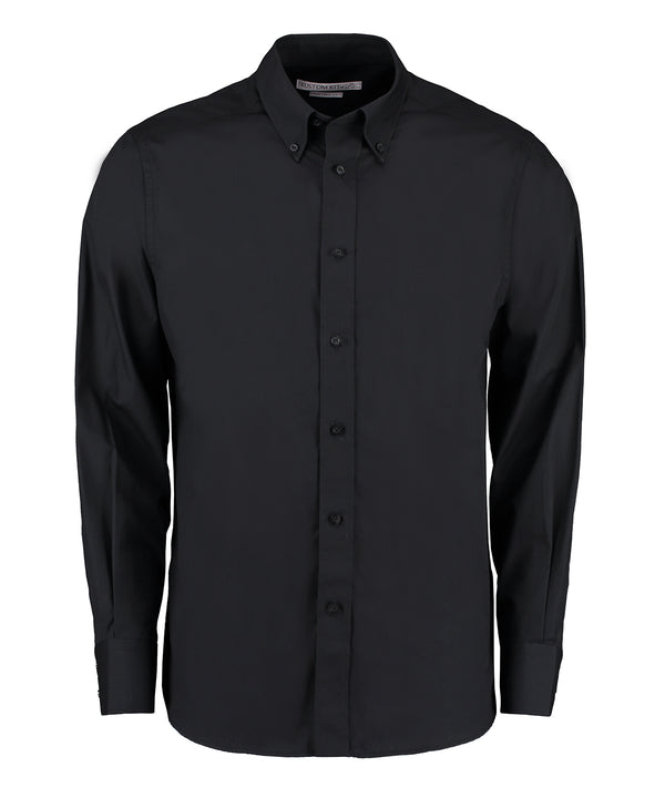 Kustom Kit City Business Shirt Long-sleeved (tailored Fit) - Black