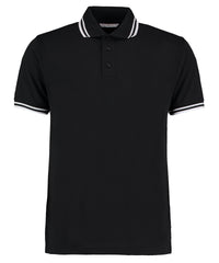 Kustom Kit Tipped Collar Polo (classic Fit) - Black/White