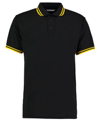 Kustom Kit Tipped Collar Polo (classic Fit) - Black/Yellow