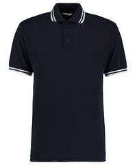 Kustom Kit Tipped Collar Polo (classic Fit) - Navy/White