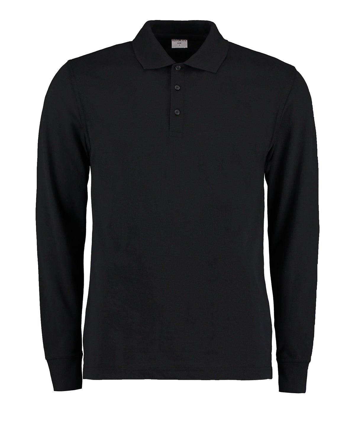 Kustom Kit Piqué Polo Long-sleeved (classic Fit) - Black