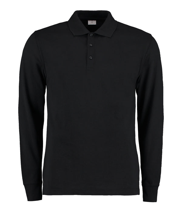Kustom Kit Piqué Polo Long-sleeved (classic Fit) - Black