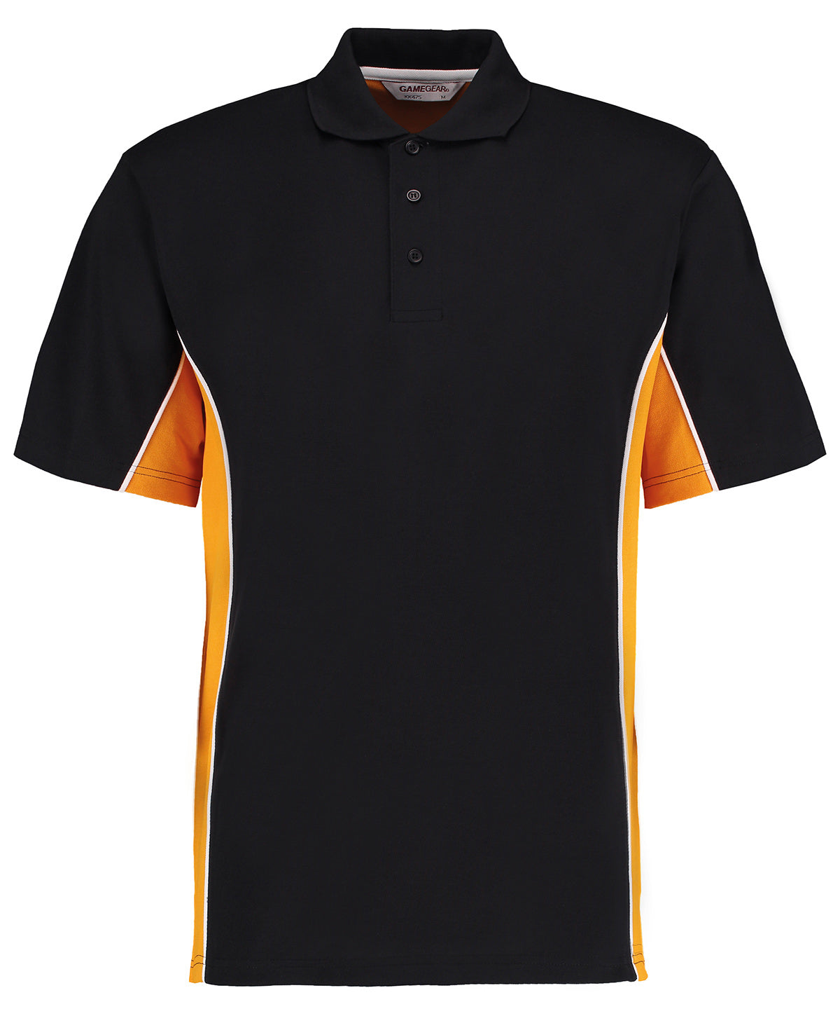 Kustom Kit Track Polo (classic Fit) - Black/Gold/White*