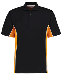 Kustom Kit Track Polo (classic Fit) - Black/Gold/White*
