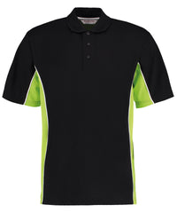 Kustom Kit Track Polo (classic Fit) - Black/Lime/White*