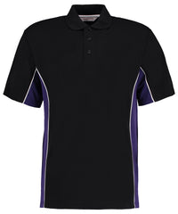 Kustom Kit Track Polo (classic Fit) - Black/Purple/White